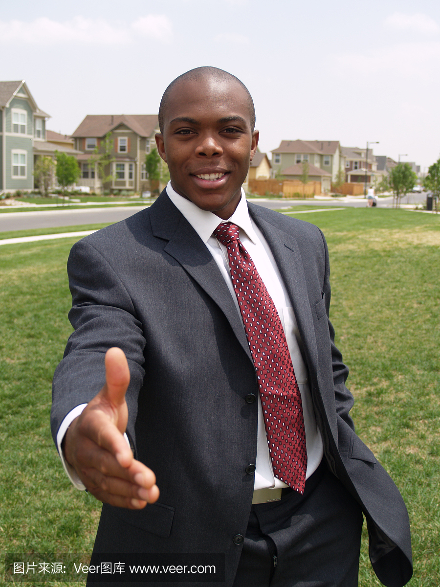 準備握手的男人